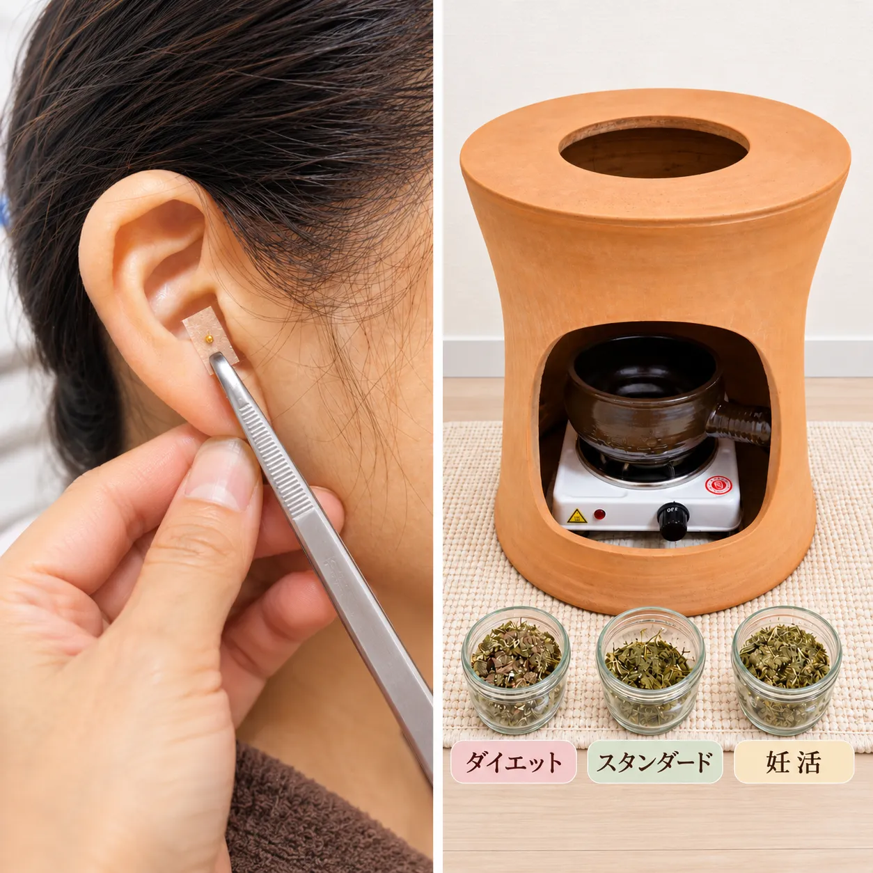 耳つぼ×黄土よもぎ蒸し♪秋の温活ダイエット